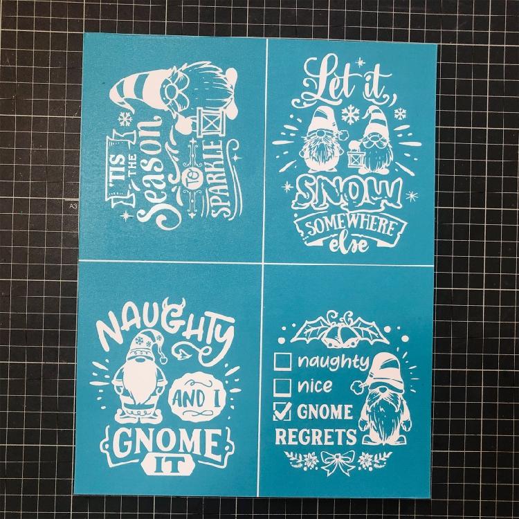 Naughty Gnome Self Adhesive  Snowflake Letters DIY T-Shirt Pillow Fabric Bags