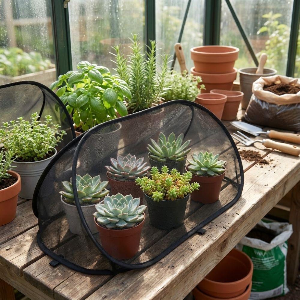 Teli Anti-Gelo per File di Giardino Teli Ombreggianti a Prova di Insetti Gabbia per Piante a Rete Orto