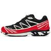XT 6 Cushioning Abrasion Resistant Coverage Support Low Top Casual Running Shoes Unisex Black Red Sneakers 479749
