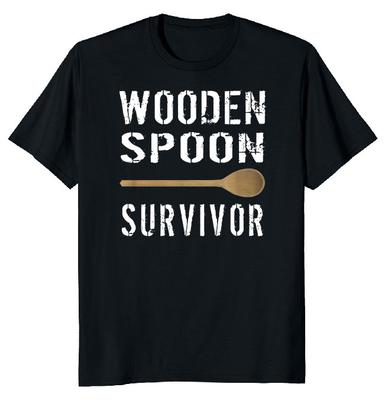 NIEUW BEPERKT Houten Lepel Survivor Nieuwigheid Zwaar Katoen T-shirt