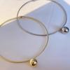 Stylish Heart/Sphere Shaped Pendant Neckchain Snake Bone Chain Clavicle Necklace Elegant Jewelry for Trendy Women Girls