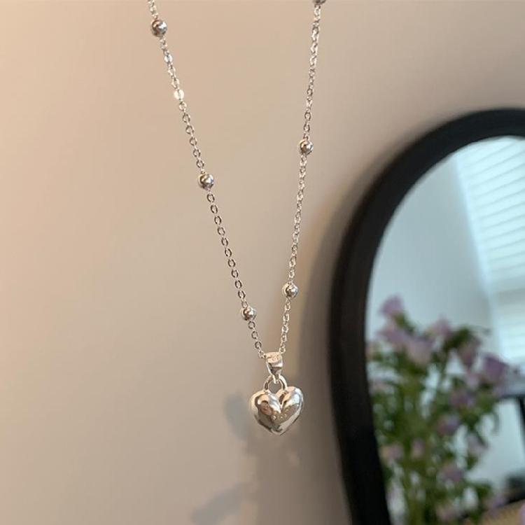 Sweet Cool Heart Stackable Necklace Temperament Clavicle Chain Collar Necklace