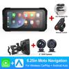 BEPOCAM 5"/6.25" Motorcycle GPS Navigation DVR Carplay Screen for Moto Dual Cameras Drive Recorder IPX7 Waterproof Moto Monitor
