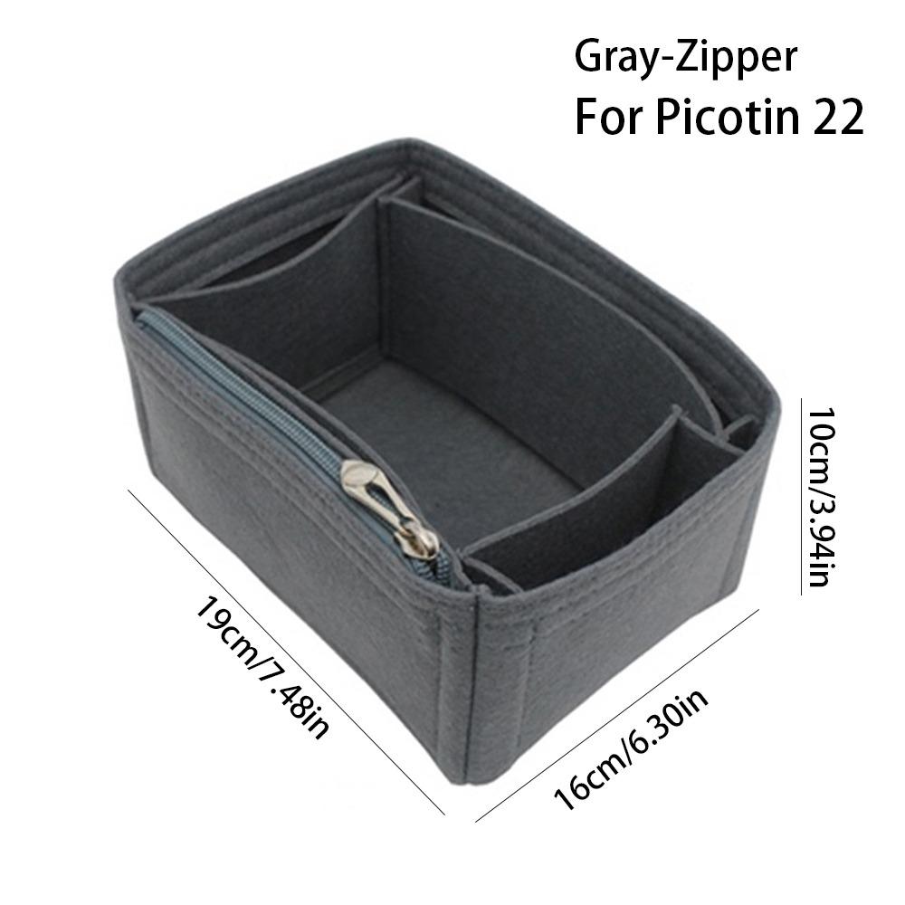 Filz Handtaschen Einlage Tasche Große Kapazität Tasche Stütze Geldbörse Liner Aufbewahrung Organisation Mehrere Taschen für Picotin Lock 18/22/26