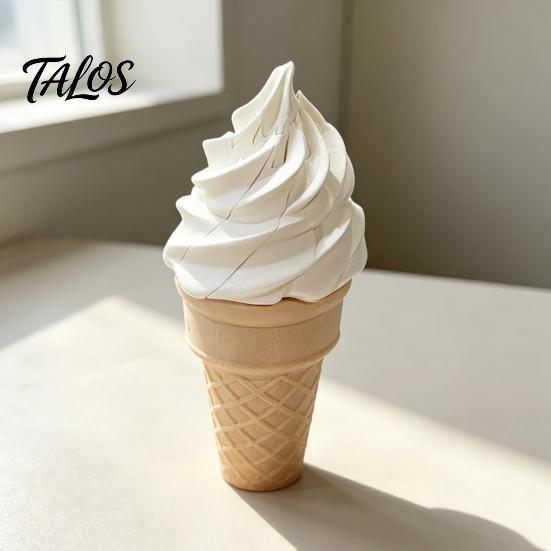 Articulated Ice Cream Toy 3D Printed Slippery Toy, Stress Relief Twisting Cone Cone, Spiral Rotating Fidget for Desk Decor Educational
