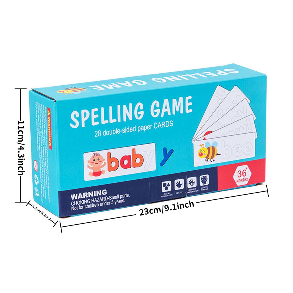 Montessori Alphabet Spelling Word Wooden Math Toys Kids Educational Teaching English Alphabet Cards Puzzle Game Learning Toys