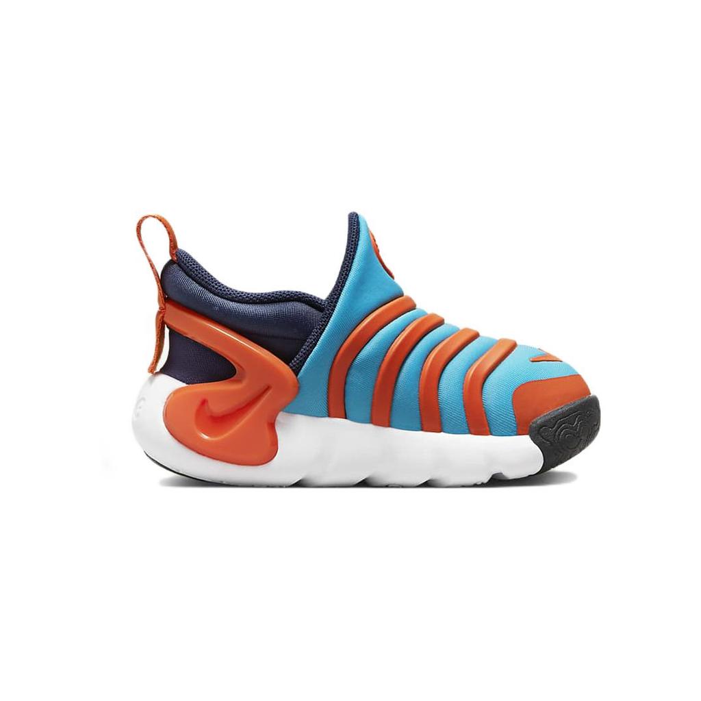 Nike Dynamo GO Flyease Cushioning, Wear Resistant Low Top Toddler Shoes Blue Orange Infant And Toddler DH3438-403