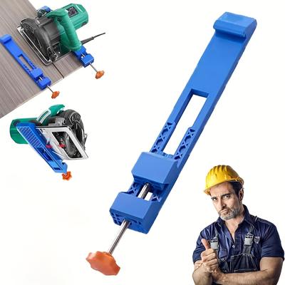 Nastavitelná vodicí lišta pro obrábění dřeva s kotoučovou pilou a frézovací svěrkou – přesný řezný nástroj pro rychlé oddělovací řezy, bez potřeby energie