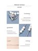 Blue & White Gradient Crushed Ice Heart Necklace - Women's Light Luxury Niche Clavicle Chain, Cool Original Design.