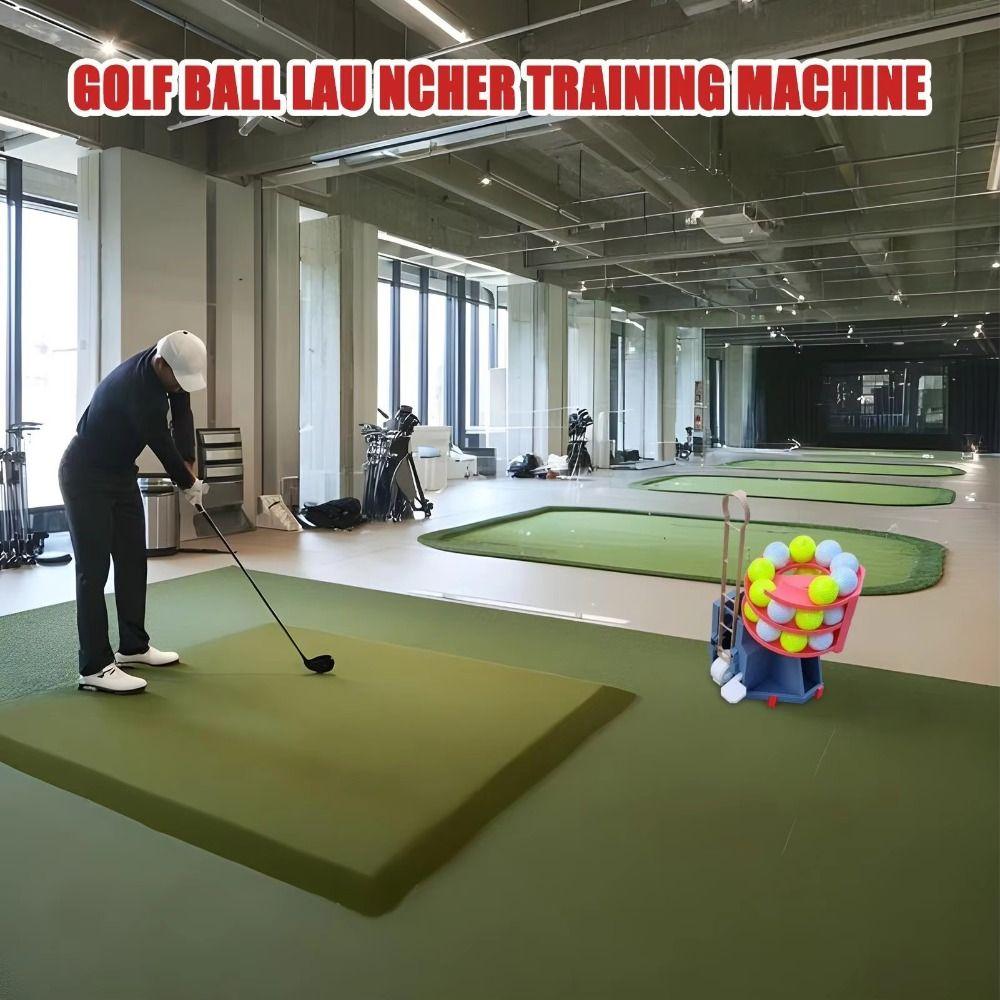 25-Ball Capacity Golf Ball Launcher Set Foot Pedal Control Golf Ball Dispenser Swing Training
