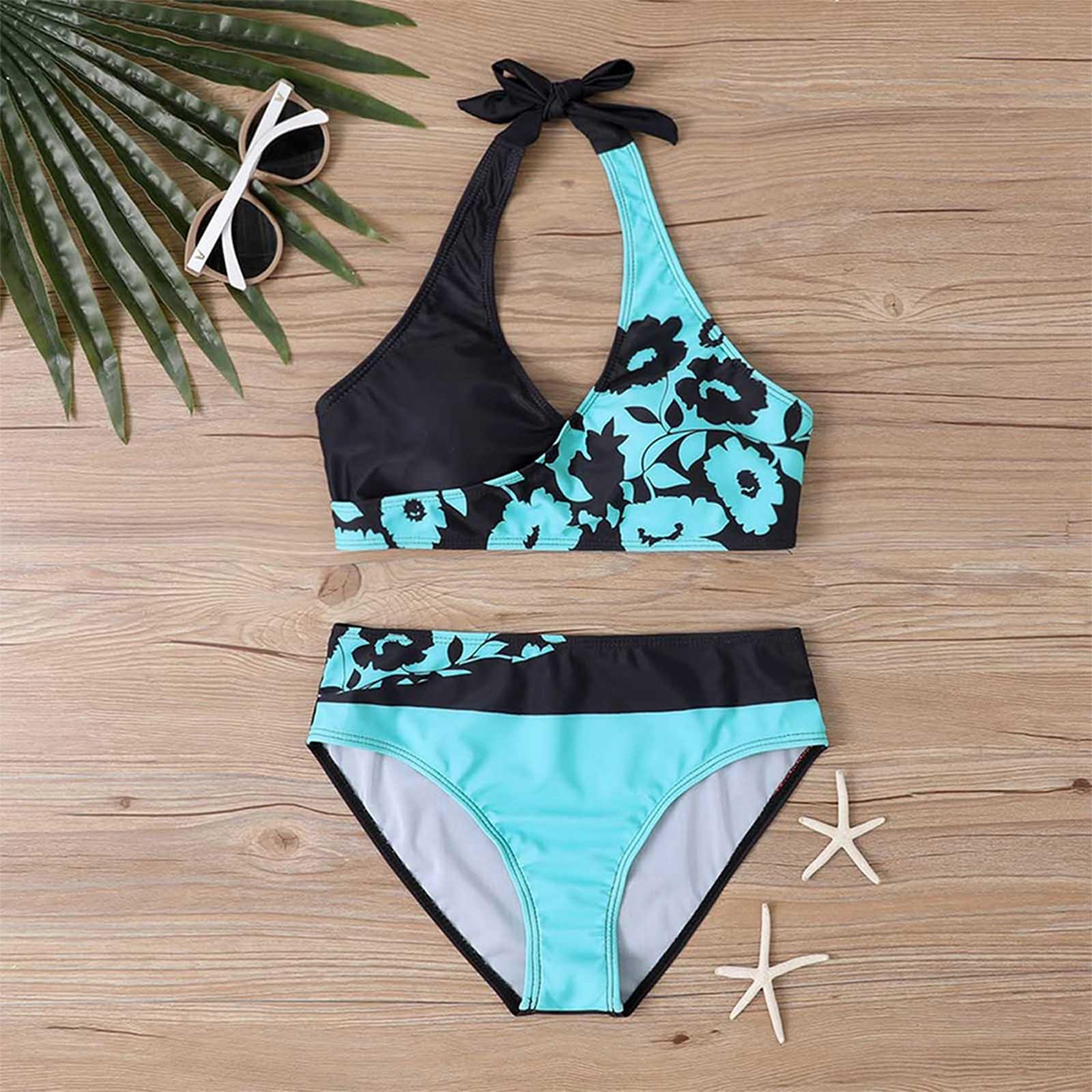 

Женское модное бикини с разрезом и высокой талией, с подушечками для бюстгальтера и без стального купальника с бюстгальтером L синий