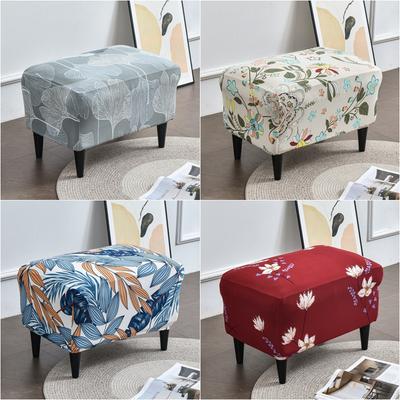 Çiçek Yaprakları Osmanlı Örtüleri Spandex Dikdörtgen Tabure Örtüsü Her Şey Dahil Kanatlı Sandalye Tabure Örtüsü Kanepe Ayak Dayama Yeri Slipcovers