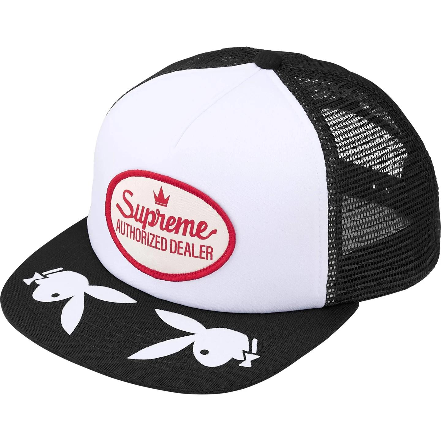 777142 Supreme x Playboy Mesh Back 5-Panel Black One-Size