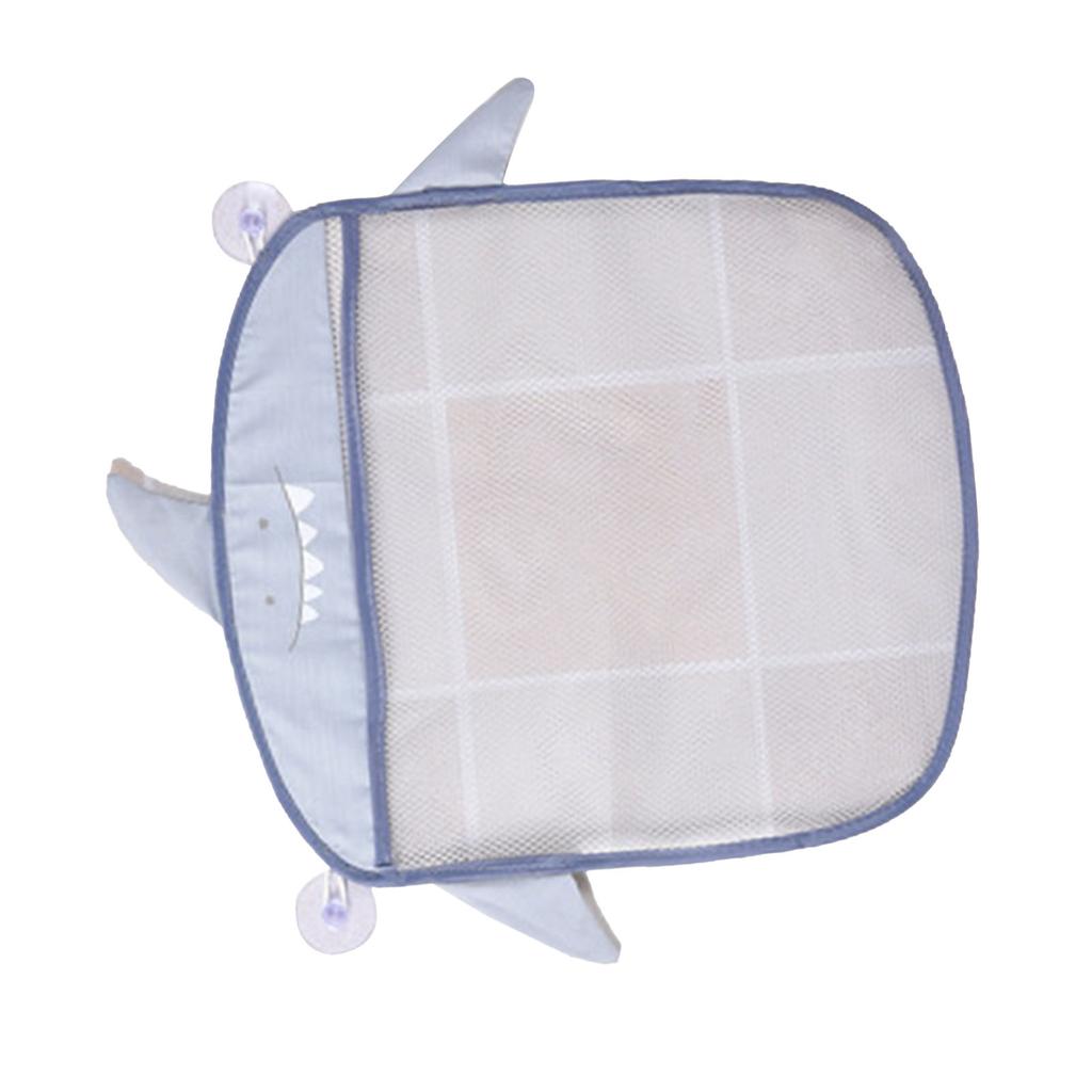 Bathroom Wall Mesh Bag Quick Drainage Cartoon Bath Toy Net Bag with Suction Cup for Toiletries
