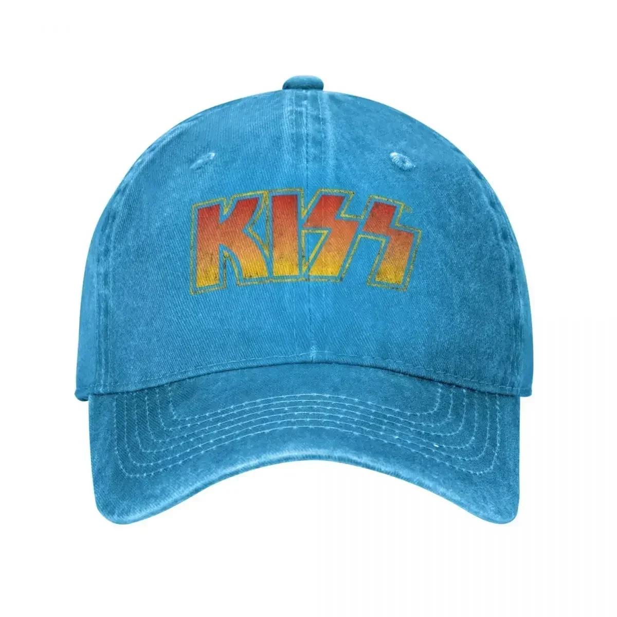 

Kiss Unisex Baseball Cap Rock Brand Distressed Washed Hats Cap Classic Outdoor Summer Snapback Hat One Size