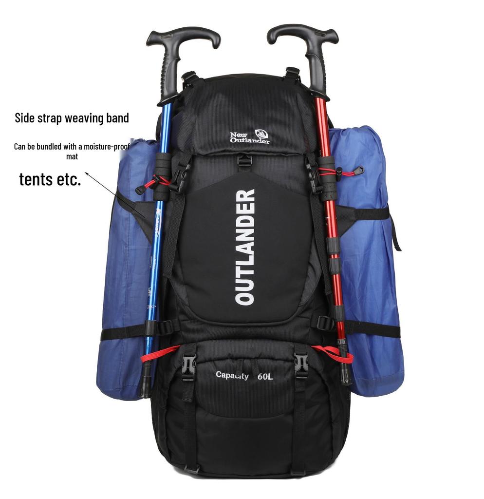 60L Outdoor Hiking & Mountaineering Backpack with Double Shoulder Straps