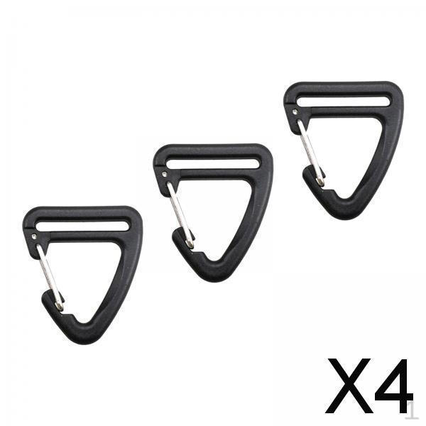 

4x Стропа с крюком-защелкой, быстросъемные пряжки, соединительные зажимы для кемпинга