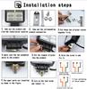LED Work Light 354W 4inch Spot Flood Light Bar Off Road 4x4 Accessories Combo 12 Volt Led Spotlight for Truck SUV Boat 3000K 6000K Lamps
