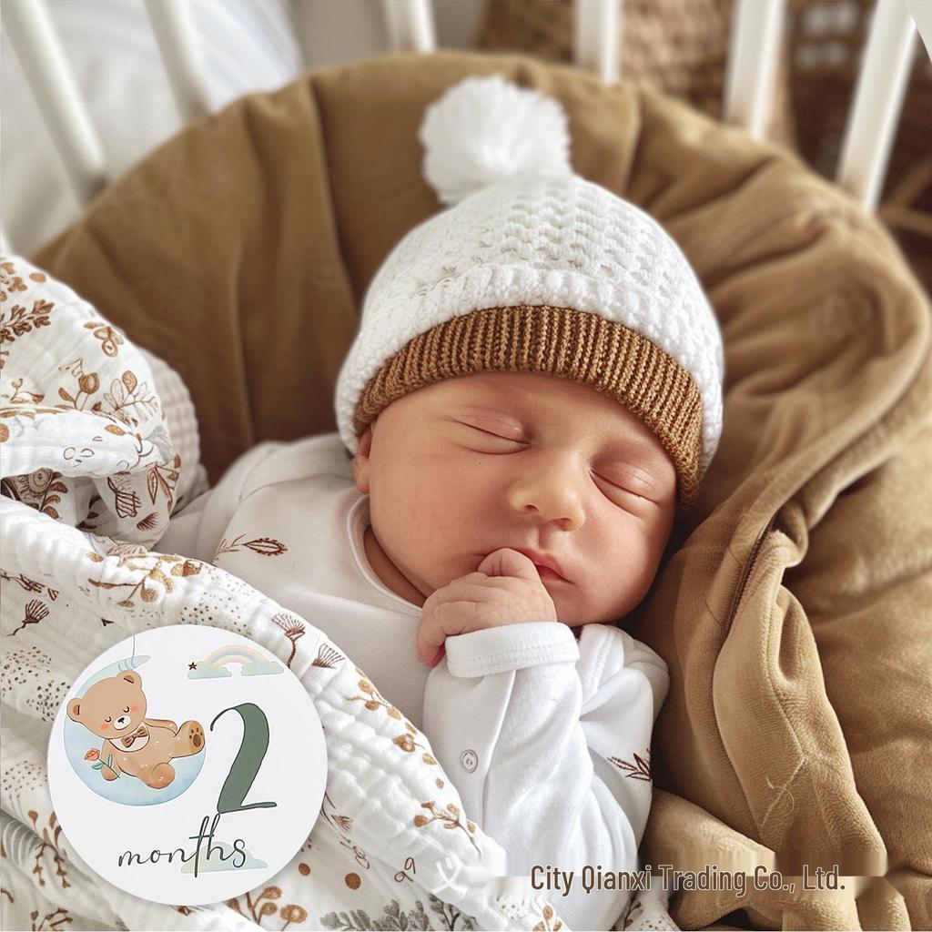 Little Bear Milestone Cards: 1-12 Months & Hundred Days Commemorative Photo Props