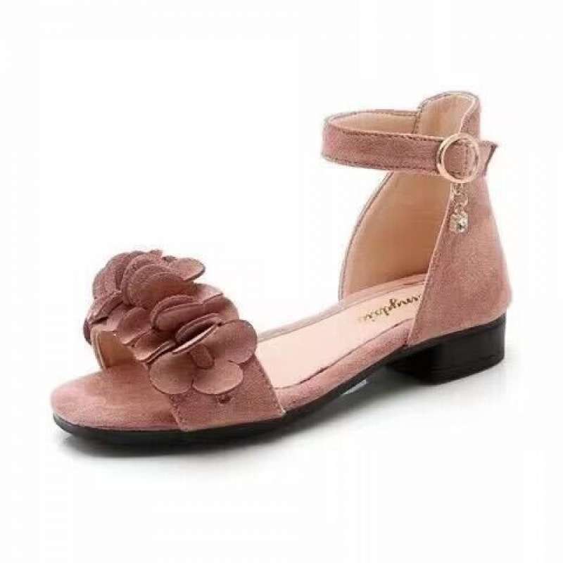 Girls sandals 2025 summer new Korean version medium and large children's little girl shoes children's high heels student princess shoes