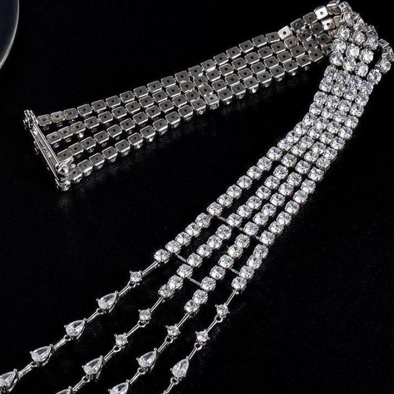 Light Luxury Exquisite Meteor Long Tassel Brooch Pin For Women Shoulder Chain Jewelry Party Gifts