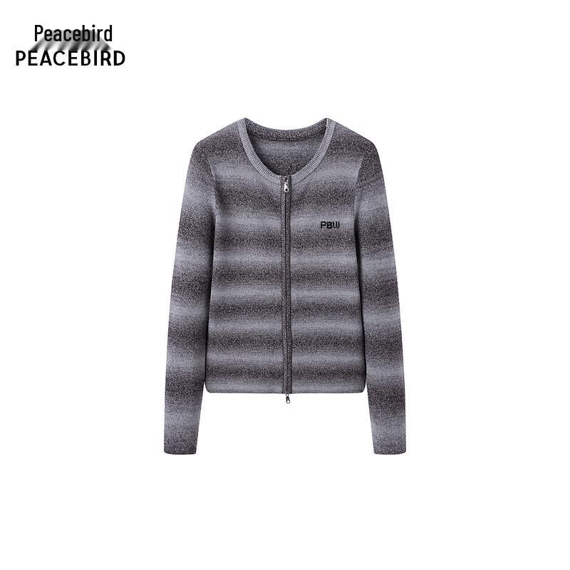 PEACEBIRD Women's Gradient Stripe Knit Cardigan
