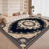 Vintage Persian Dark Toned Blue Large Size Carpet for Living Room Luxury Home Decor Soft Rug Non-slip Bedroom Washable Floor Mat
