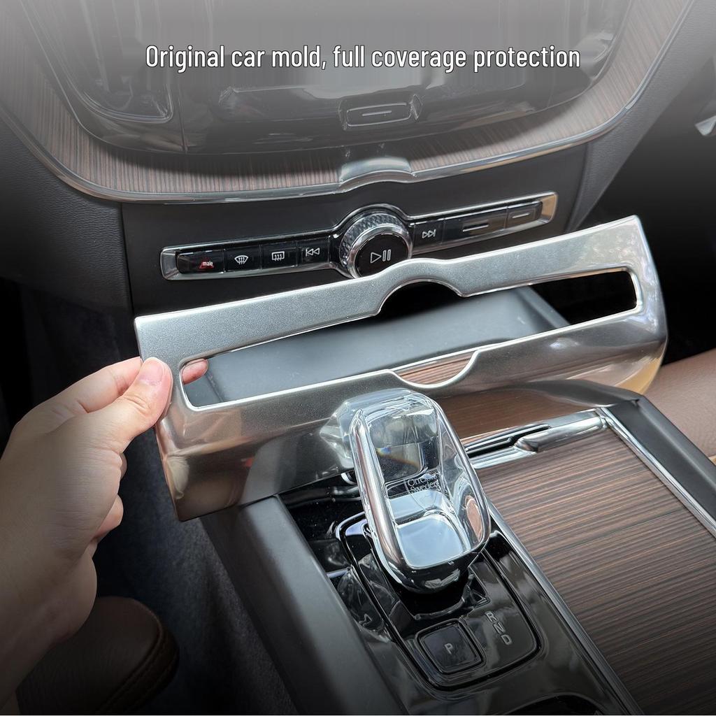 Volvo Center Console Knob Trim: Decorative Interior Sticker for 18-26 Models
