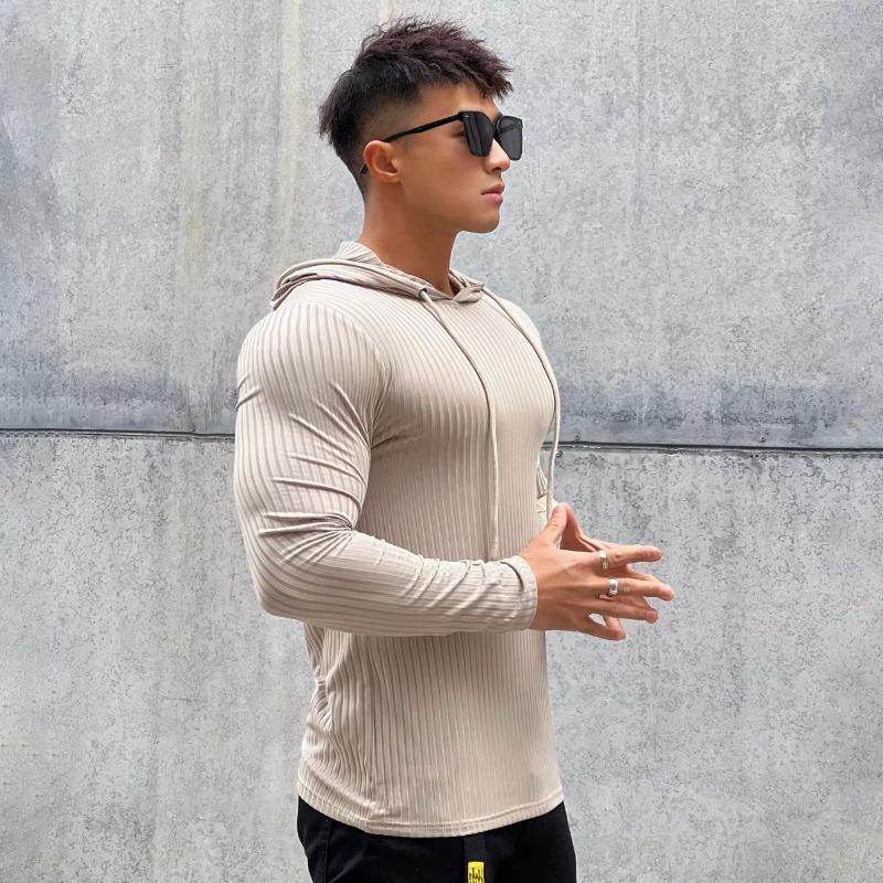 Gym Fitness T-shirt Men Casual Long Sleeve Skinny Shirt Male Bodybuilding Tees Tops Running Sports Quick Dry Training Clothing