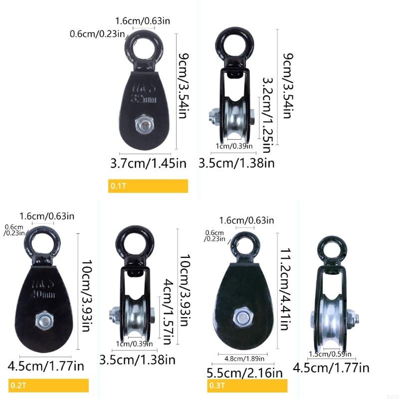 Professional Grade Swivels Hook Pulley System With Adjustable Rope Wide Body Bearing Pulley For Easy Installation M4YD