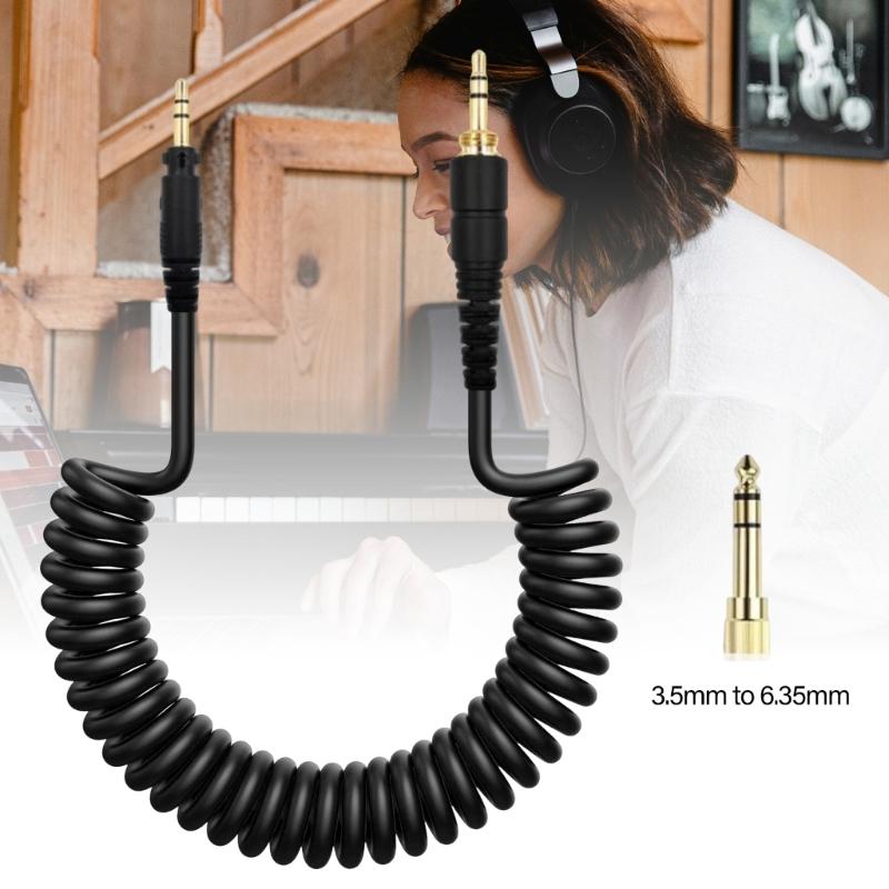 Replacement Gaming Headsets Spring Cable Headphone Extension Cord for EAH-DJ1200