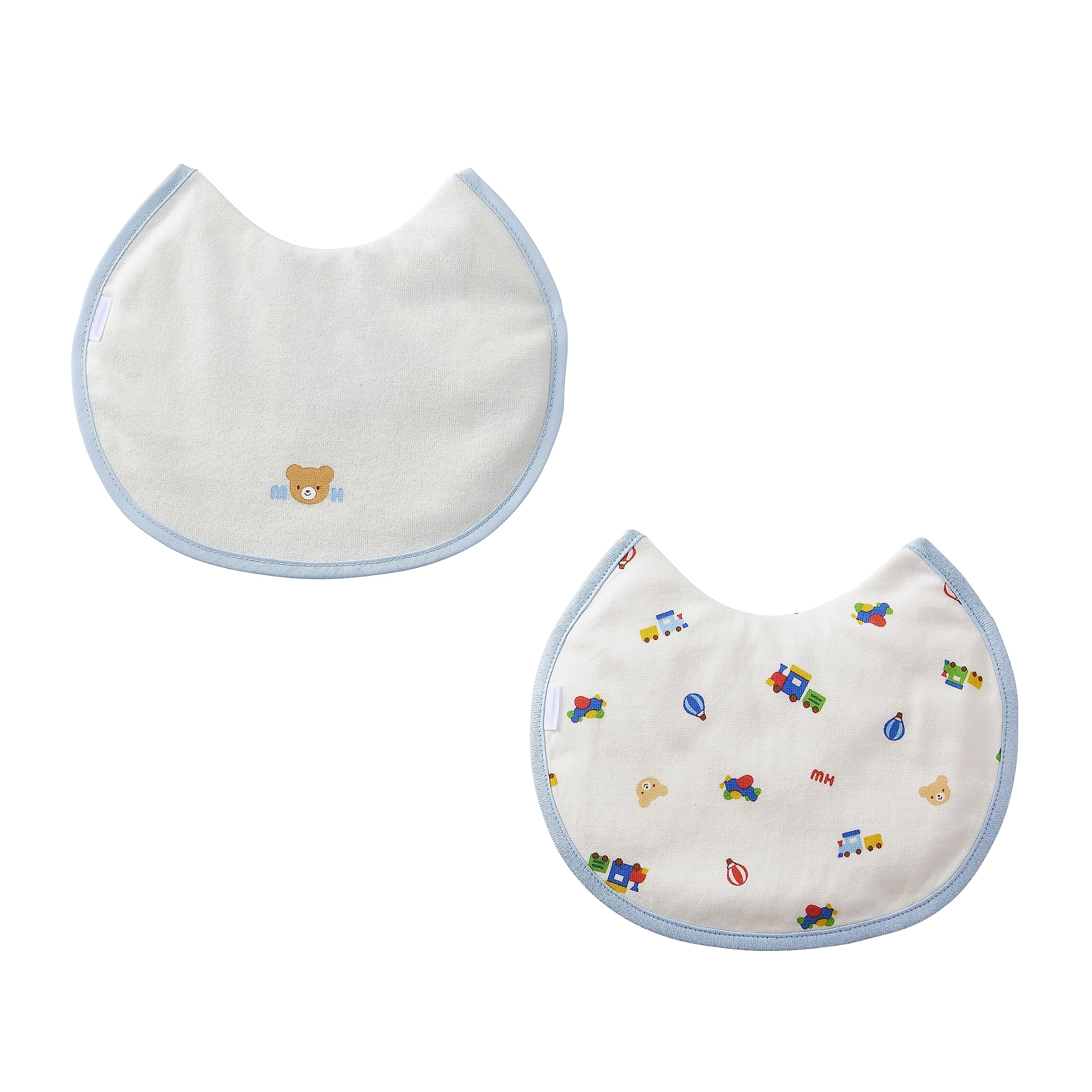 

Nursing Bib Set of For Water Made in For Baby Baby Blue [Miki House] Set, Bib, 2, Bibs, Bibs, Breastfeeding, Weaning, Repellent, Japan, Boys, Girls, синий