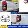 Headlight Tail Light Covers For Mitsubishi L200 Triton 2019-2025 Protector Cover Exterior ABS Lamp Hoods Car Exterior Accessorie