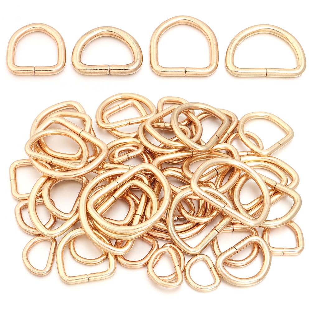 10-20pcs Metal D Ring Adjustable Buckle Clasp For Webbing Backpacks Straps Bags Cat Dog Collar Chain Buckles DIY Accessorie