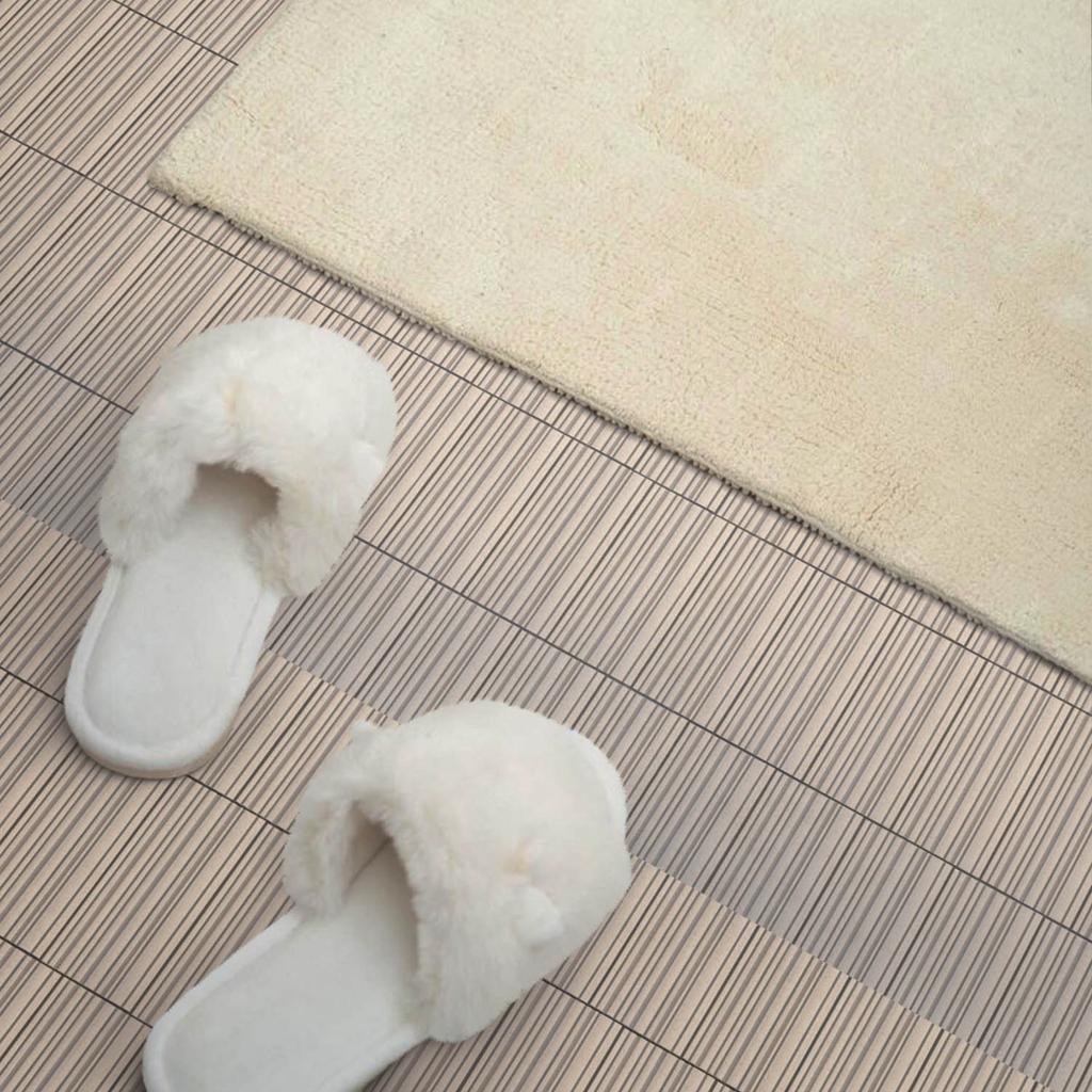 Set of Vinyl Tiles With Decor for Kitchen or Bathroom Parallel Lines On Background 9X30X30 Cm
