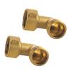 Brass 90 Degree Hose Elbow,   Fitting for Garden Sprays, Irrigation Systems and Lawn Sprinklers with  Ing  , Tight Spaces Connector for Faucets