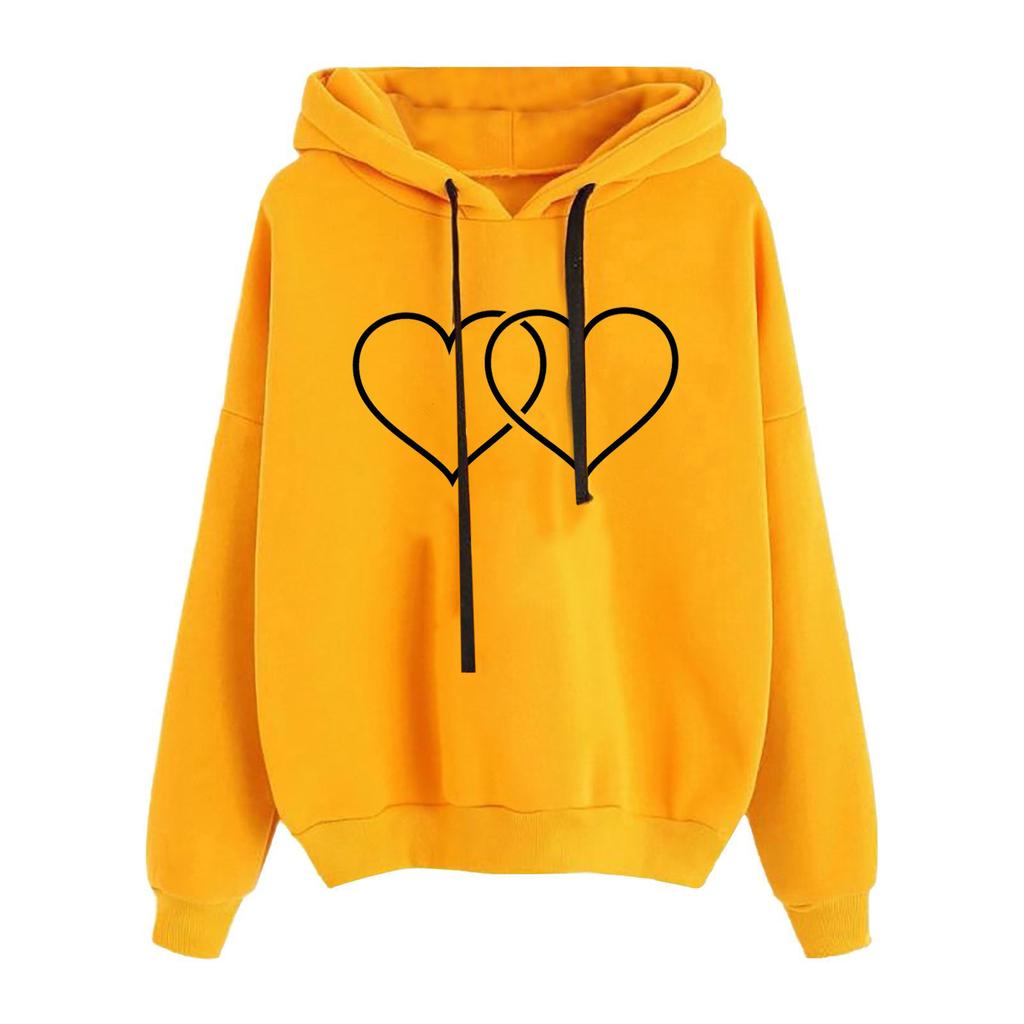 2026 autumn new print fashion hooded sweater women's and women's Korean version autumn and winter casual top women's jacket