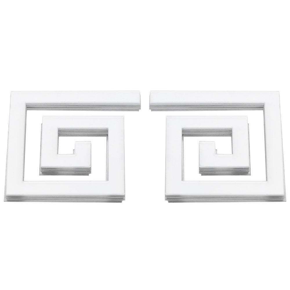 10 шт. 3D акриловый настенный декор 5x5 см 3D наклейка на стену Съемная наклейка на стену Гостиная серебряный