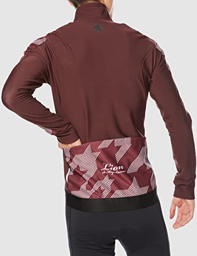 Lion de Capelmuur Competition Jacket EVO4 Oblique Maroon XL Cycling Jacket for Fall/Winter (5°C-15°C)