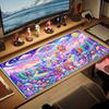 Buntes Regenbogen-Tierkunst-Farbmauspad Große Gaming-Tischauflage Rutschfestes Laptop-Tablet Großes Mauspade XXL-Matte Mini-PC-Spielmatte Mit Verriegeltem Rand