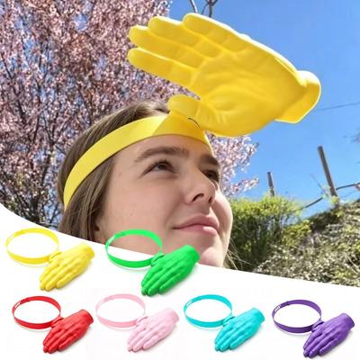 Funny Sun Shield Palm Sunshade Adjustable Small Hand Hand Sun Visor Hat Mini Cap 3D Printed Hand Shape Sun Visor Summer