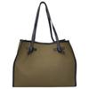 GIANNICHIARINI [Beautiful Condition] Marcella S Canvas X Leather Tote Bag khakiUsed
