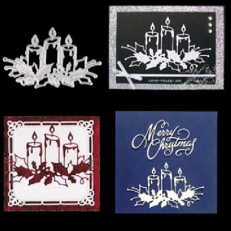Art Cutting Dies Hollow-out Candlestick Stencils Embossing Die Cuts for Card Making DIY Scrapbooking Room DIY Decoration