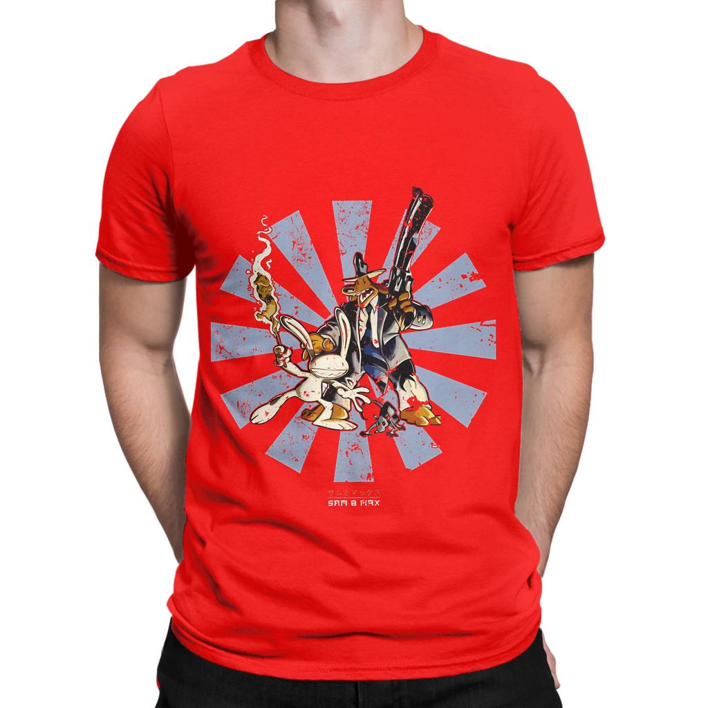Sam And Max Hit The Road Retro Japanese Graphic 100 Cotton Tshirt Sam And Max Hit The Road Tees Tops For Unisex