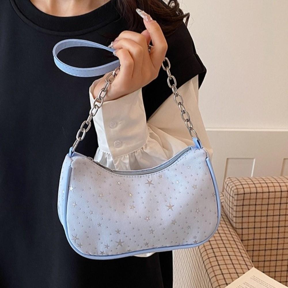 Fashion Lightweight Shoulder Bag Large Capacity with Chain Crossbody Purse Women Handbag