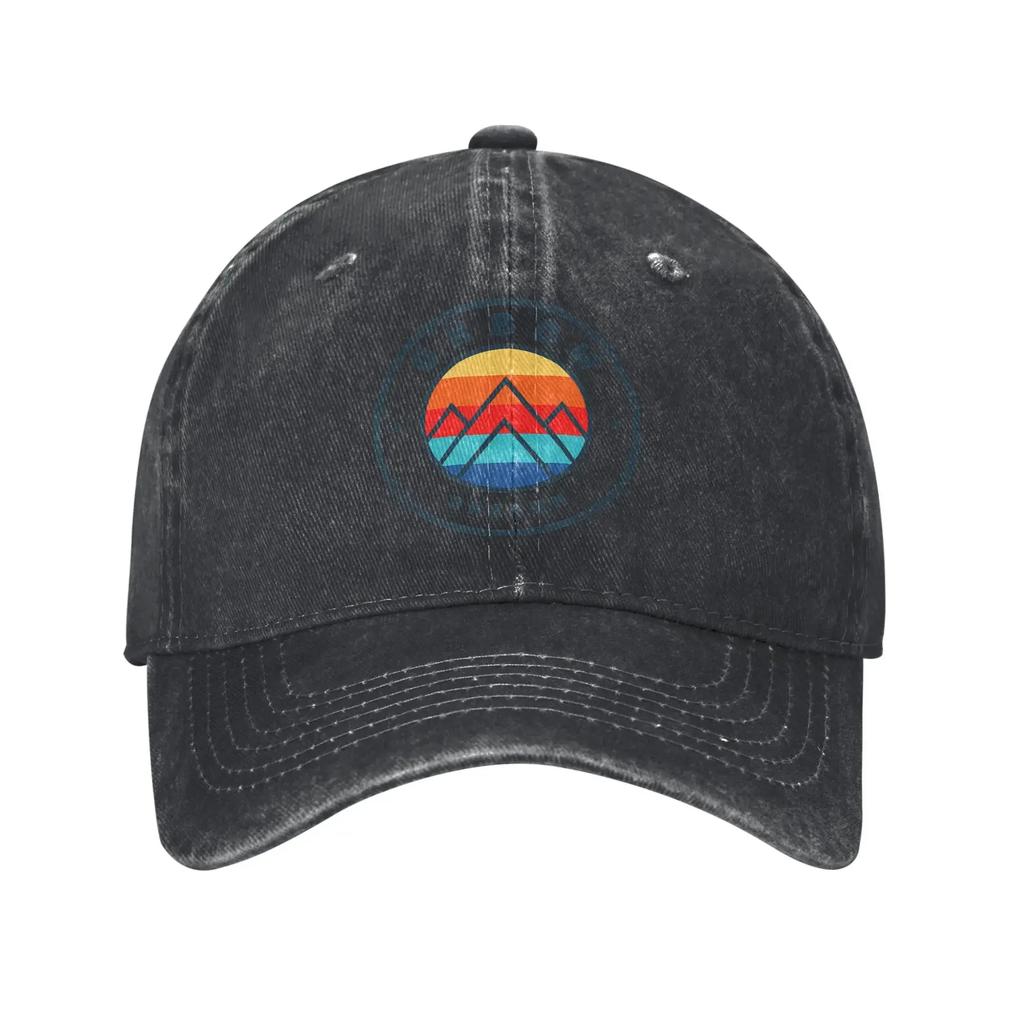 Retro Oxbow Oregon Fishing Summer Baseball Caps Unisex Distressed Cotton Sun Cap Mountain Outdoor Activities Adjustable Caps Hat