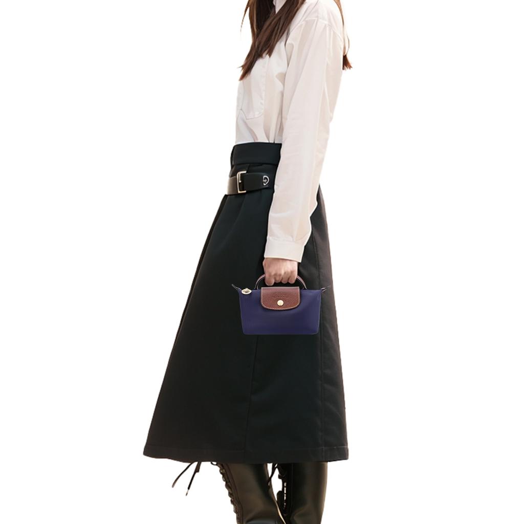 Longchamp Le Pliage Original Portemonnee met Handvat Marineblauw Dames Portemonnees Blauw 34175089P68