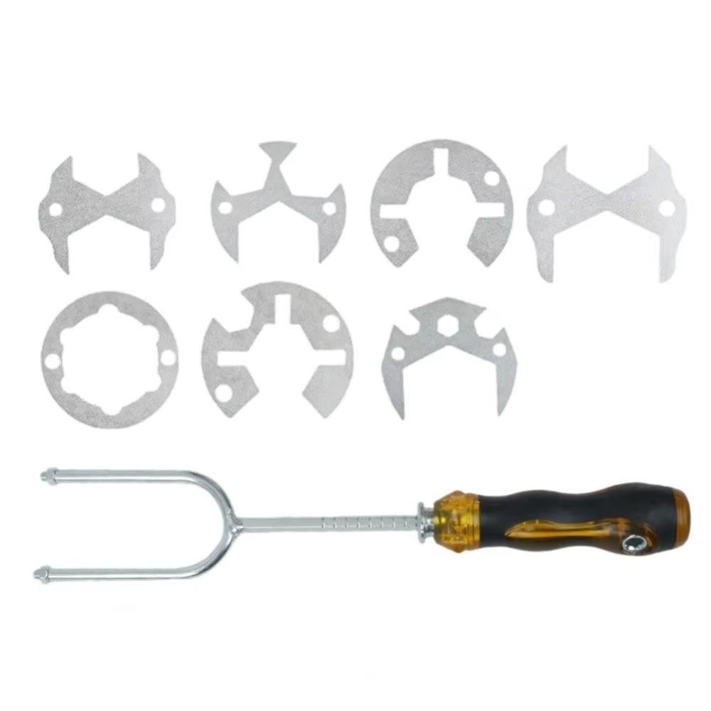 

All-in-one Design Plumbing Tool Multi-size 360-degree Rotation Universal Faucet Wrench 7 Interchangeable Die Heads