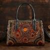 Borsa in pelle da donna in rilievo retrò squisita Borse a tracolla versatili di grande capacità