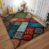 Mandala Pattern Colorful Quilt Cover Non-slip rug suitable for living room and bedroom sofas